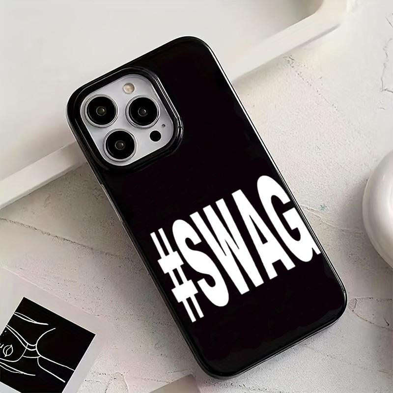 Fashion English S-SWAG Pattern Phone Case For iPhone 17 Pro 16 15 14 13 12 11 Pro Max 16e 17Air 15 14 Plus Shockproof Soft Cover