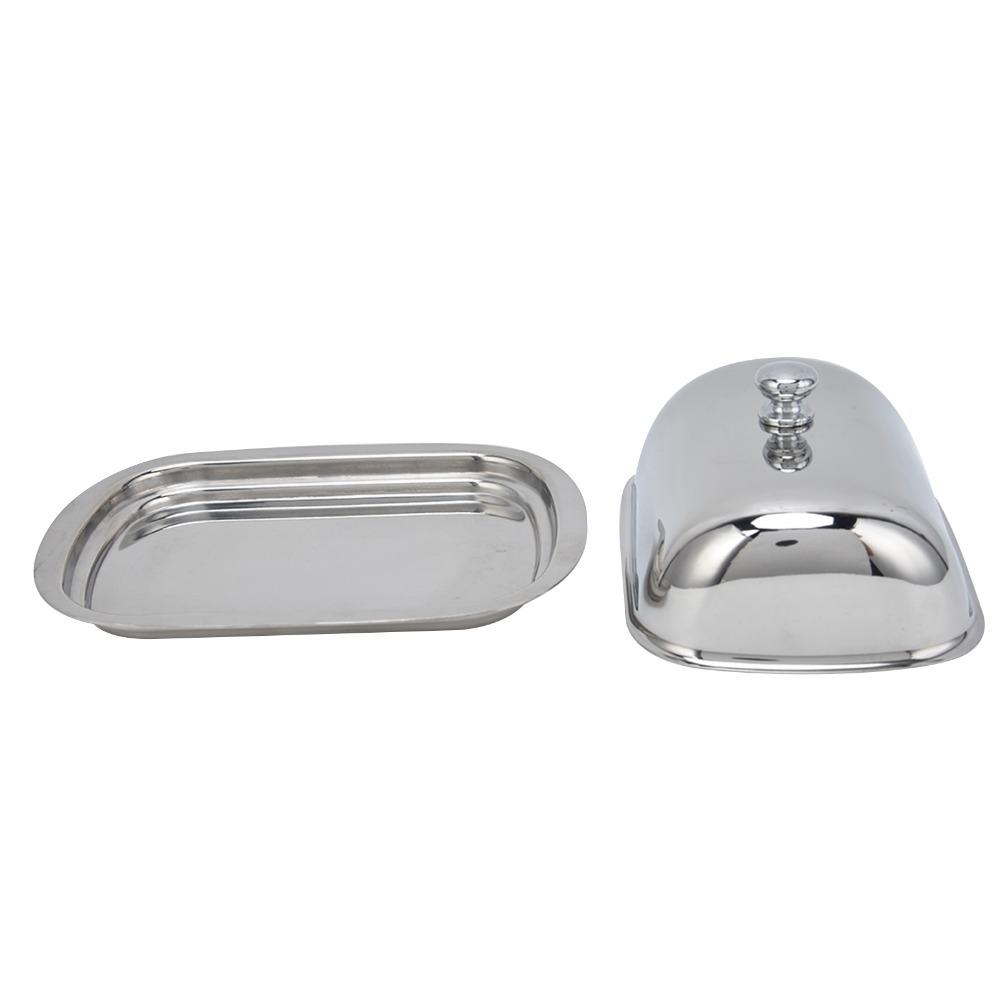 304 Stainless Steel Cheese Box Container With Lid Butter Keeper Holder Christmas Baking