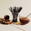 100pcs/packDisposable Three-Hole Coffee Straws Wooden Coffee Stirring Sticks Individually Packaged Hot Drinks Cold Drinks Juice