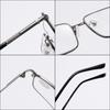 Fashionable Metal Square Frame Reading Glasses for Elderly Men - 100% Anti-Blue Light, Ready Stock