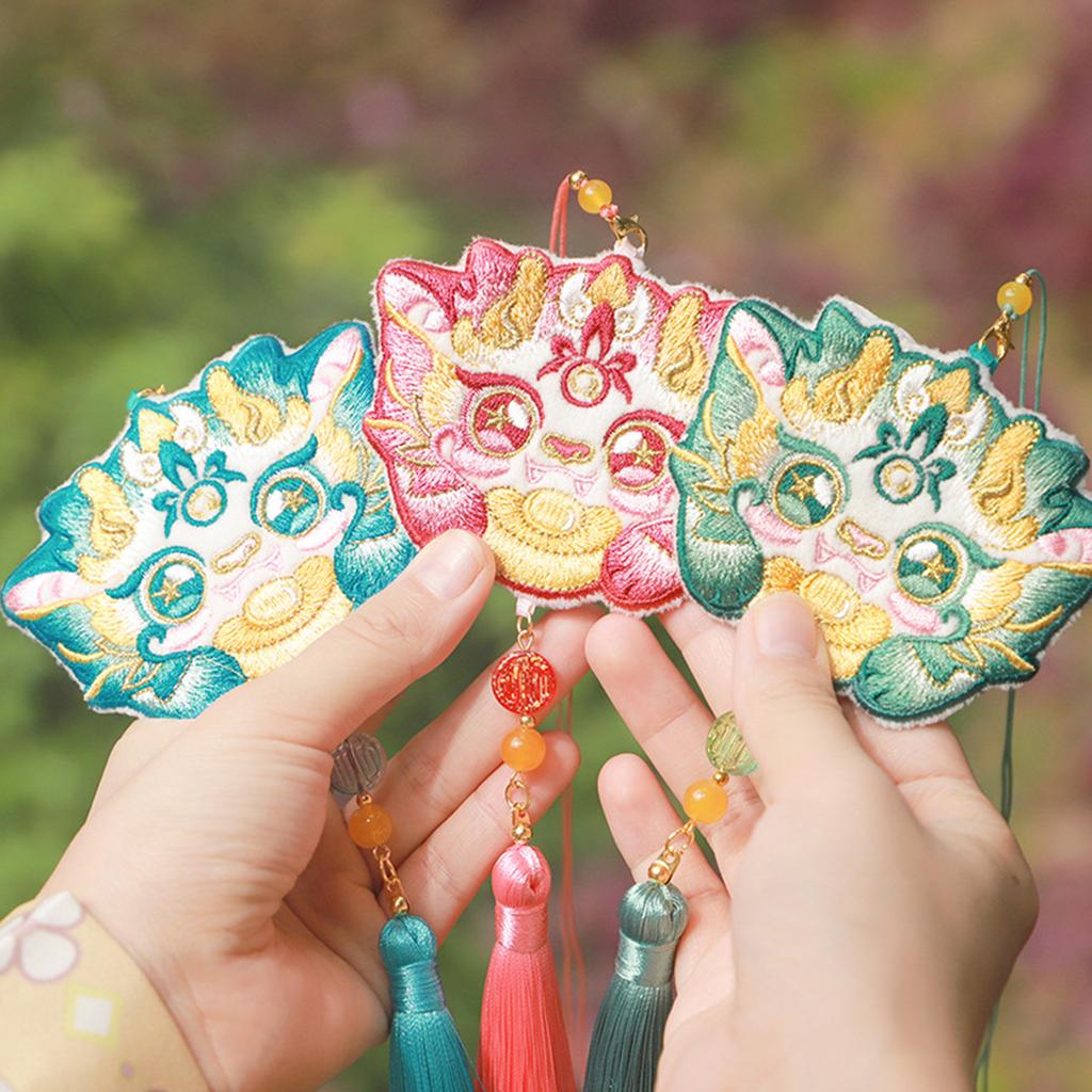 Empty Sachet Bag Chinese Dragon Year Cute Sachet with Tassel Embroidered Sachet Bag Jewelry Pouch Bag Hanfu Accessories