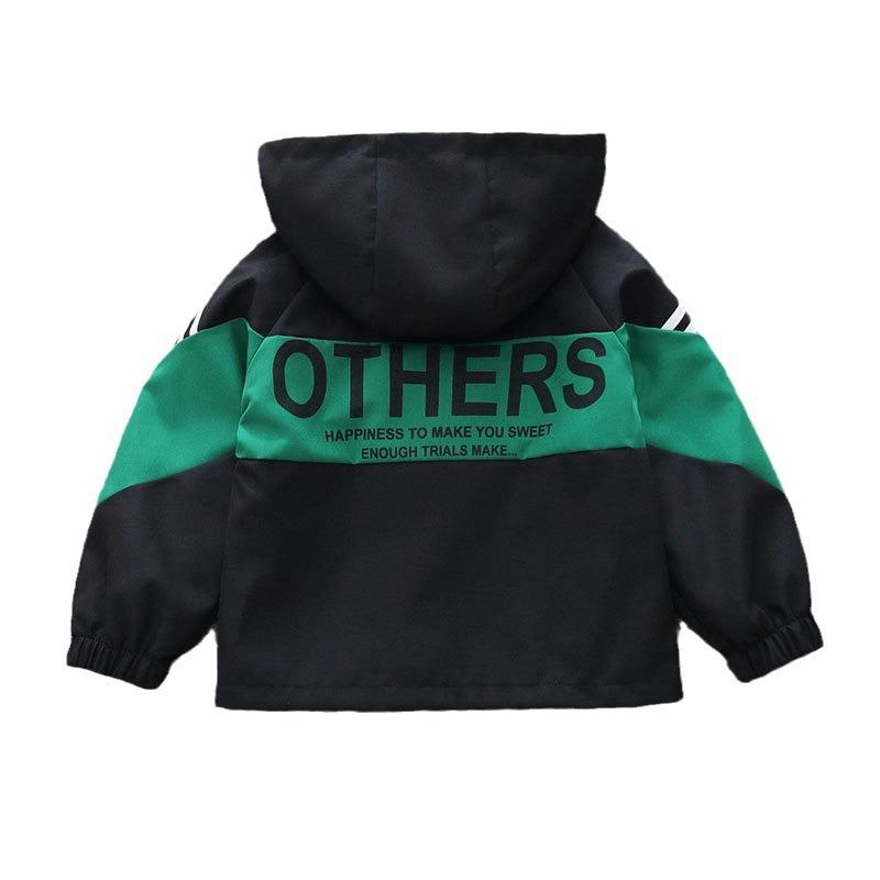 Casual Boys' Jackets Spring and Autumn Clothes Autumn Fried Street Boys Hooded Windbreakers Girls Western Style Tops Jackets