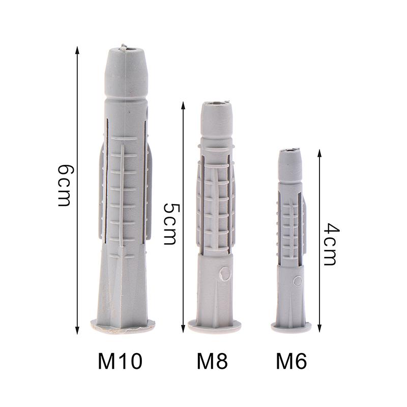 20Pcs M6/M8/M10 Knotted Expansion Tubes Eco-Friendly Nylon/Plastic Expansion Plugs Multi-Specification