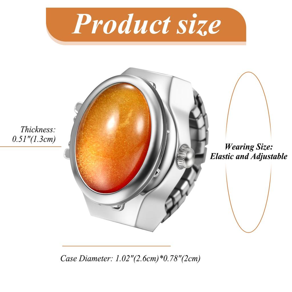 Cute and Stylish Women's Ring Watch: Stainless Steel Ring, One Size Fits Most, Quartz Movement, Fashion Accessory - Perfect Gift for Birthdays,