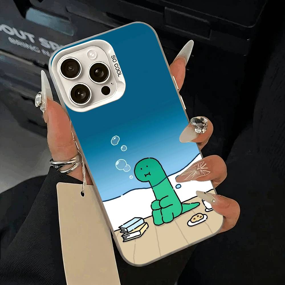 Cute- Jogu-mans D-Dinosaurs Phone Case For iPhone 17,16,15,14,13,12,11 Plus,Pro Max,XS,white silver phone case