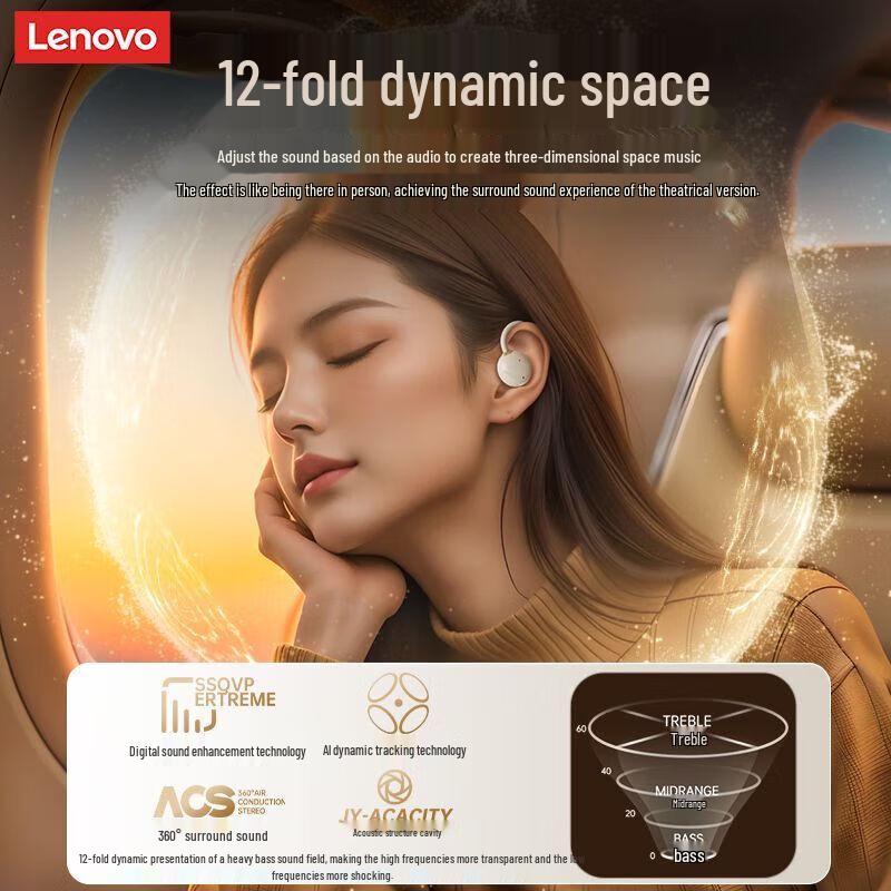 Lenovo EA370 Open-Ear Sport Bluetooth Ear-hook Headphones