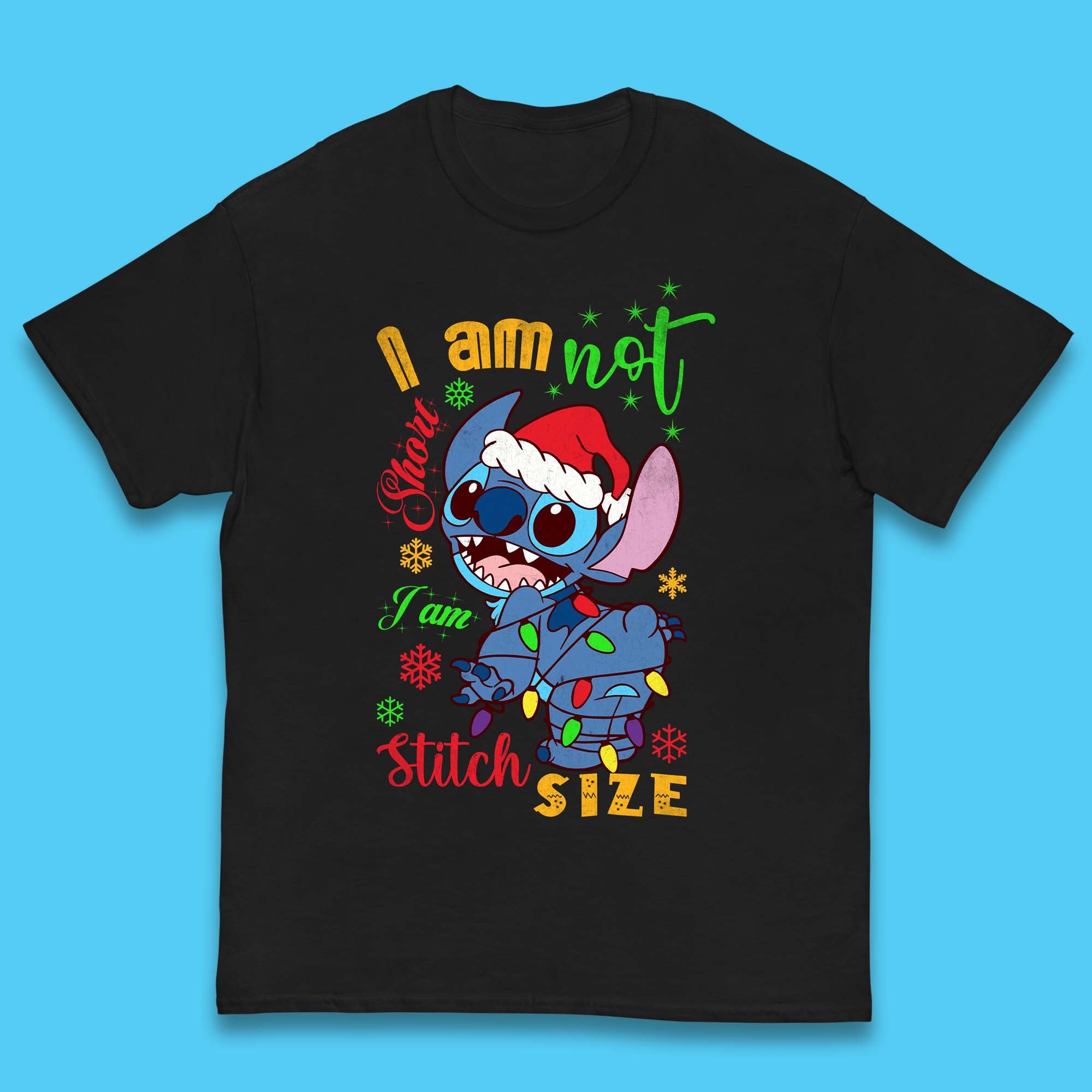 Stitch Size Christmas Kids T-Shirt 120