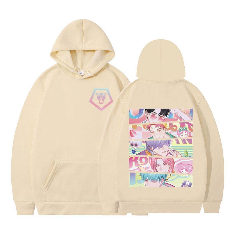 Pop Saja Boys Kpop Demon Hunters Funny Anime Hoodie Men Women Vintage Hoodies Loose Casual Aesthetic Trendy Oversized Sweatshirt