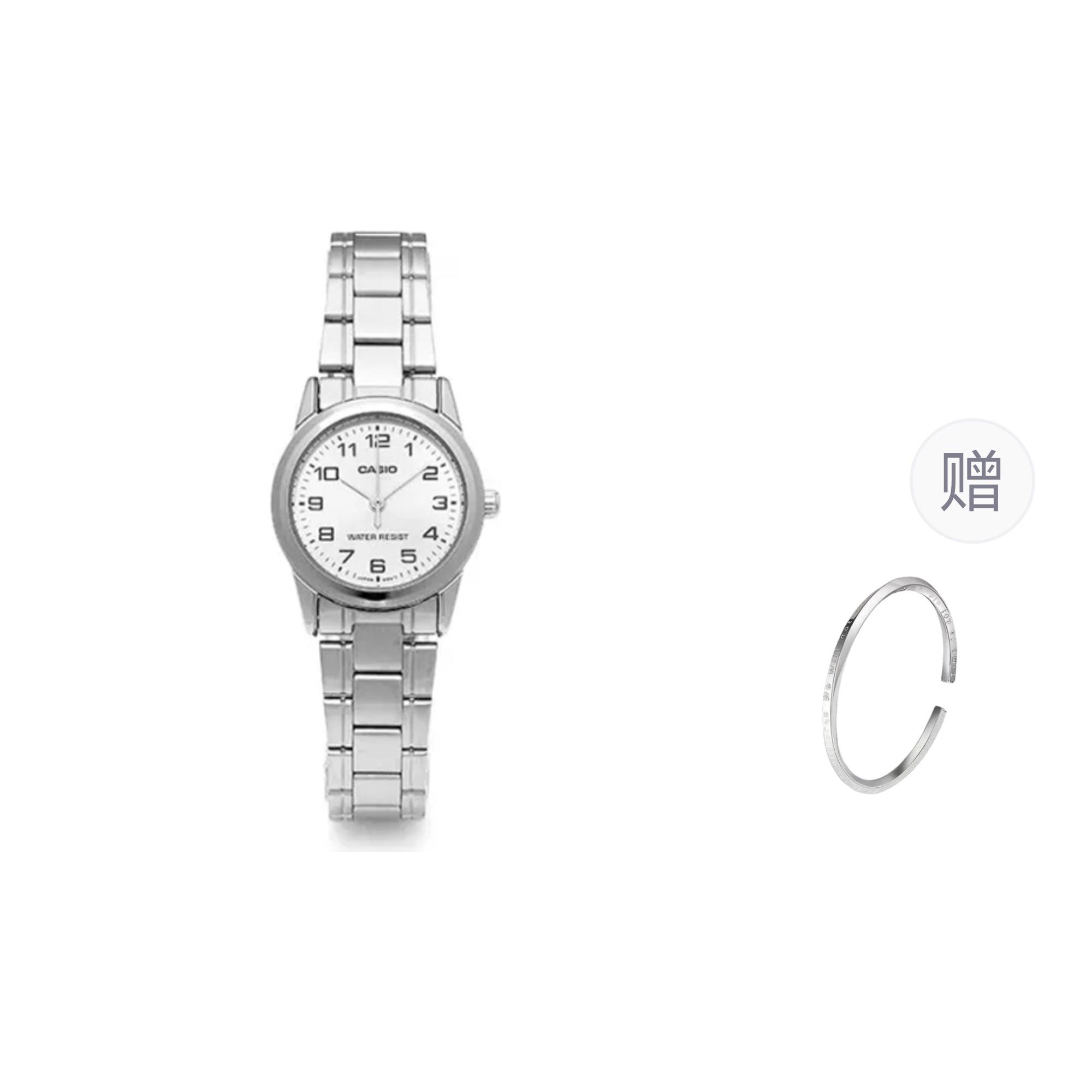 CASIO Women s DRESS Silver Watch LTP-V001D-7BUDF- Silver Strap