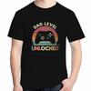 Fathers Day Daddy Grandpa Unisex Tshirt Dad Level Unlocked Retro New Dads Fashion Cotton Tshirt Streetwear Hipster Tees Tops
