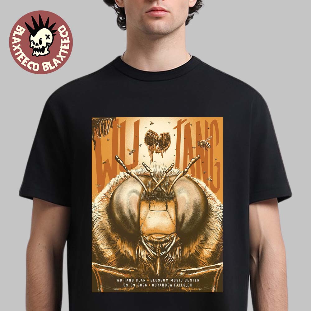 Wu-Tang Clan Cuyahoga Falls Ohio 2026 Event Poster Live At Blossom Music Center T-Shirt