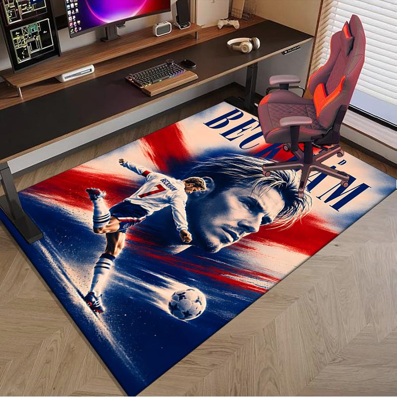 1PC David Manchester United Legend Rug Game Carpet, Floor Mat for Bedroom Living Room Entryway Rug, Home Decor Idea Gift for Christmas Birthday