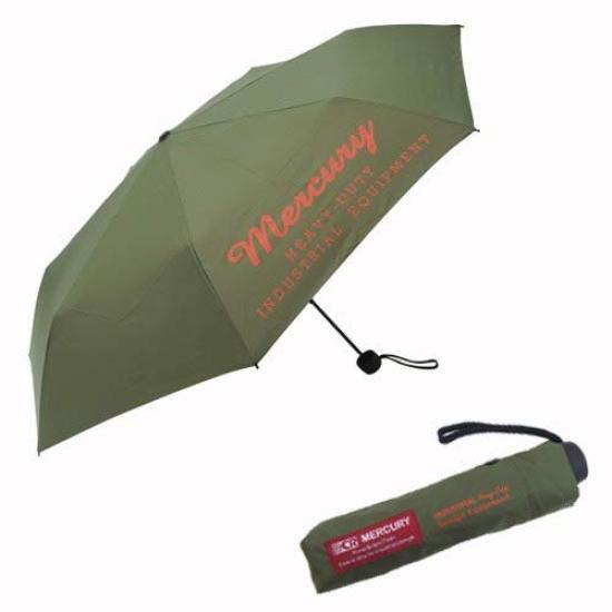 Mercury Folding 59cm Foldable Umbrella, Khaki, Long,