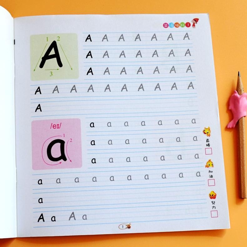 26 ABC English 3-6 Kids Preschool Letter Copybook Drawing Baby Toy Hand Writing English Educational Toys For Children Preschool