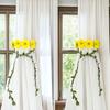 A Set of 2 Creative Plant Vines Artificial Flower Curtain Hooks, Bohemian Style Floral Decorations, Adjustable Transparent Curtain Fixing Clips
