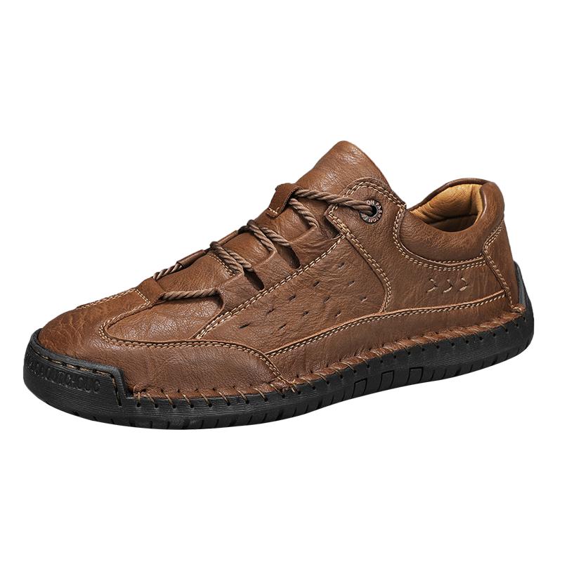 Brown Shoes for Men Genuine Leather Casual Shoes Size 48 Outdoor Hiking Sneakers Men Breathable Mens Shoes Zapatos De Hombre