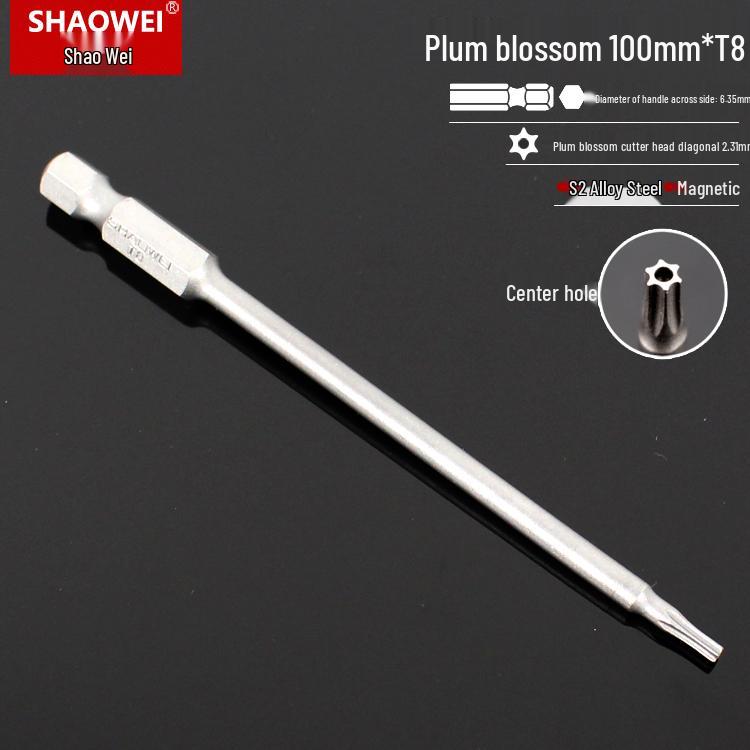 Magnetic 50mm Star Screwdriver & Hex Bit Set for Electric Drills