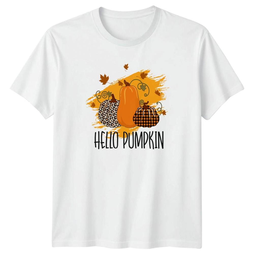 Hello Pumpkin Unisexs TShirt Fall Autumn Gift For Her S