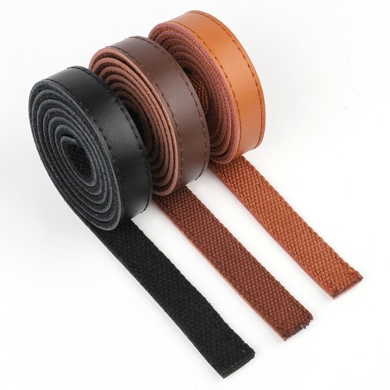 Leather Strap Strips Leather Belt Wrap Single Sided Flat Cord for DIY Crafts Projects Clothing Jewelry Wrapping Making