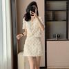 2026 Petite French Chic Apricot Lace Top & Skirt Set - Summer New Arrival