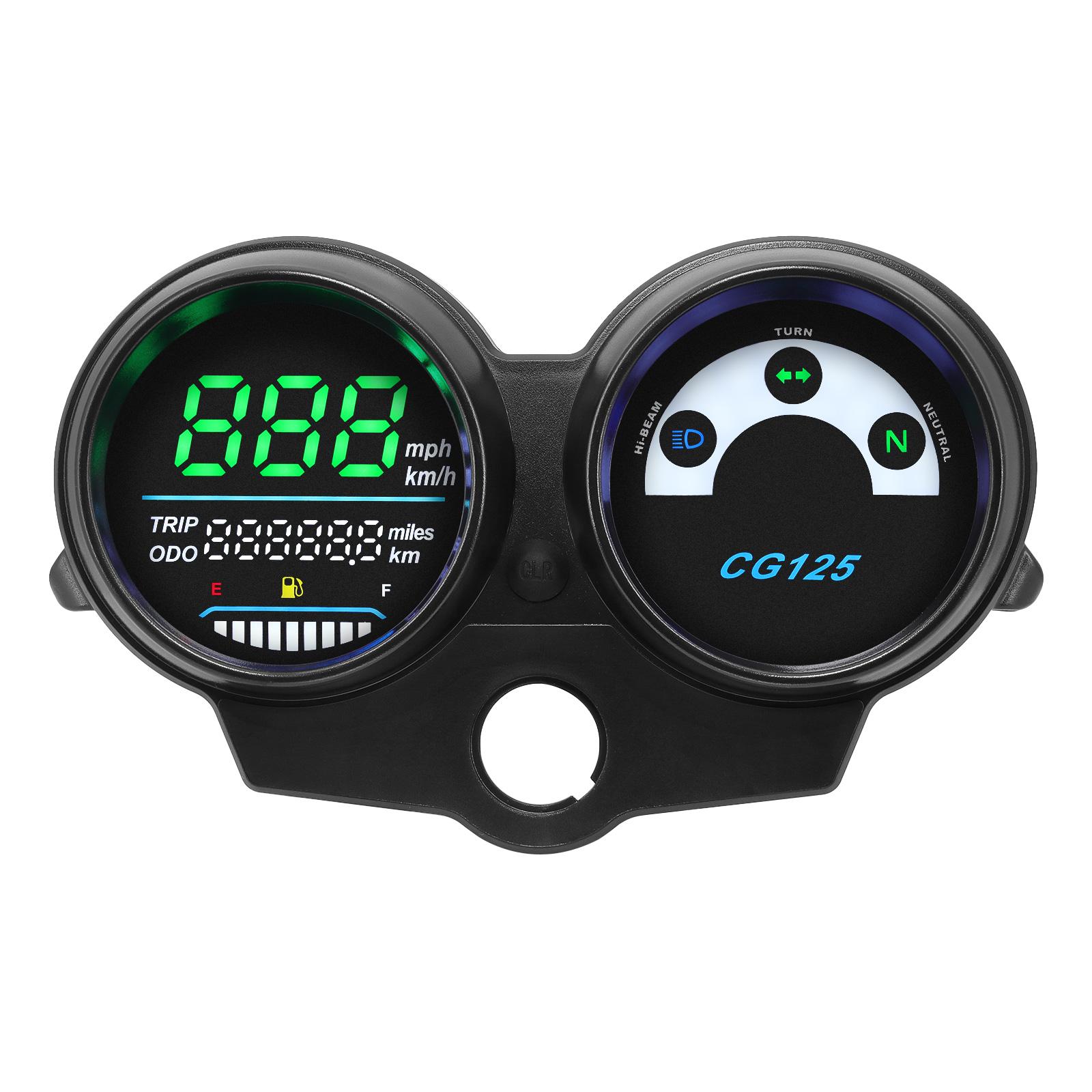 

Для Suzuki Cg125 спидометр мотоциклетная панель цифровой измеритель светодиодная панель мото спидометр мотоциклетная приборная панель вентилятор 125 для Honda синий