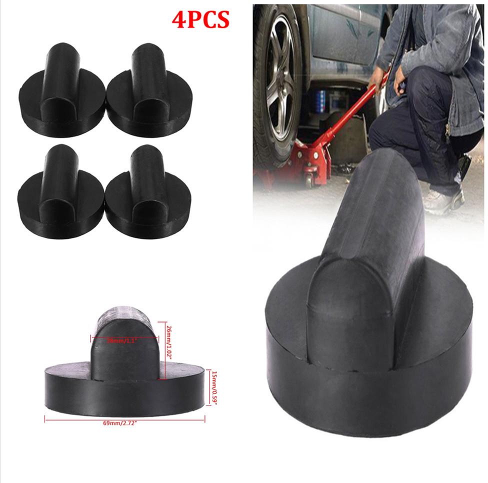4PCS High Quality Heavy Universal Slotted Frame Rail Floor Jack Guard Adapter Lift Rubber Pads