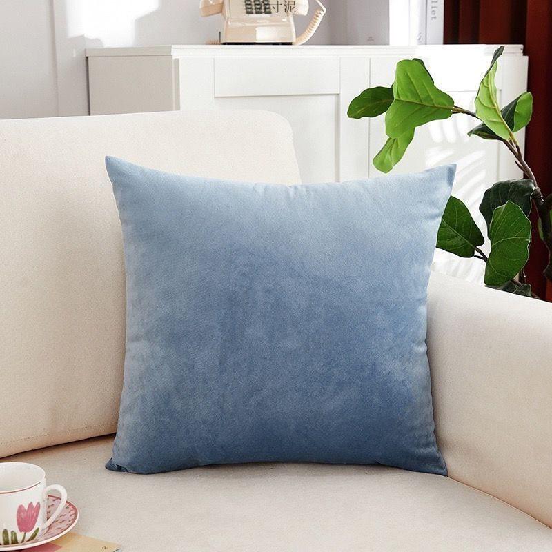 Plush Velvet Square Throw Pillow Cover With Backrest For Sofa Office Bedroom Modern Style Cushion Case