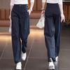 Military Green High-Waist Scythe Cargo Pants for Women - Versatile, Fashionable, Loose Wide-Leg, Slimming Casual Wear for Spring/Autumn 2025.