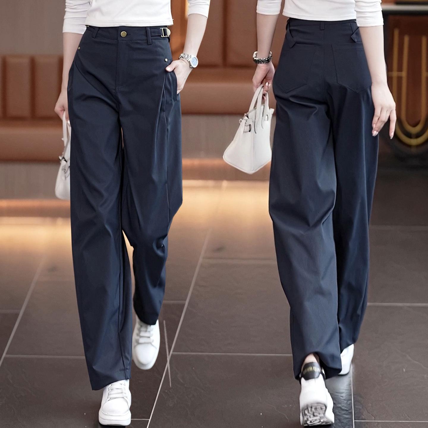 

Military Green High-Waist Scythe Cargo Pants for Women - Versatile, Fashionable, Loose Wide-Leg, Slimming Casual Wear for Spring/Autumn 2025. 27/M (Recommended for 95-105 lbs)