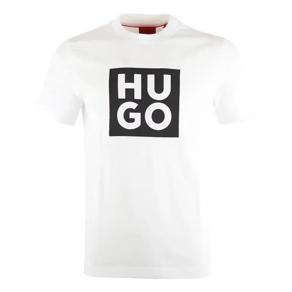Fashionable Loose Casual T-shirt Summer Couple T-Shirt Hugo Men's Printed Graphic Crewneck Short Sleeve Tee Men Clothing