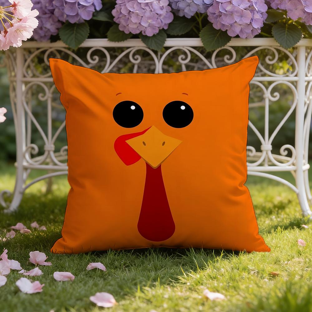 Holiday Thanksgiving Cushion Cover Home Car DualScene Pillow Cover Reversible for Premium Comfort