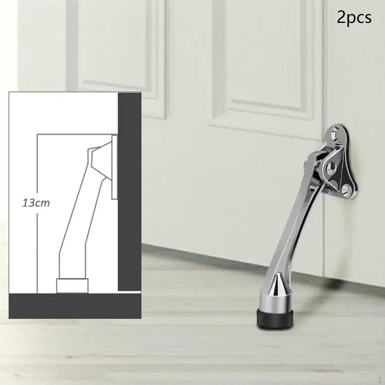 

2 шт. Дверной стопор Kickdown, держатель дверных замков, цинковый сплав с винтами, подпружиненная телескопическая система 12.5cm