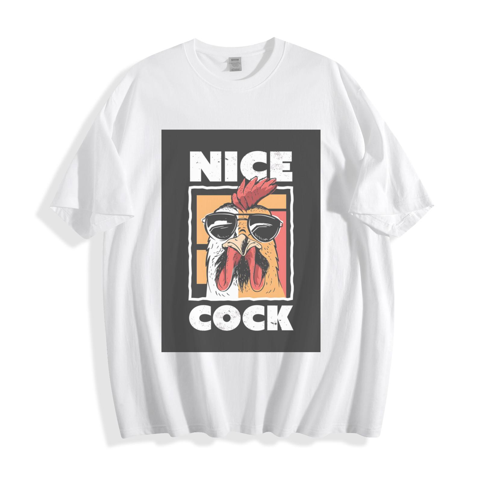 Nice Cock Rooster T-Shirt Mens Womens Tees Top Funny Sunglasses Unisex Tee L