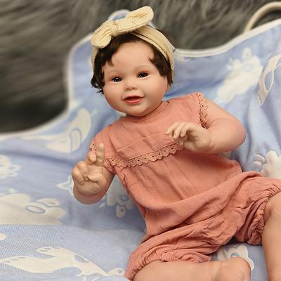 Kodi 60 cm, bereits fertige Sammlerkunst-Prinzessinnenpuppe, riesiges Baby, weiches Silikon, wiedergeborenes Kleinkindpuppenspielzeug