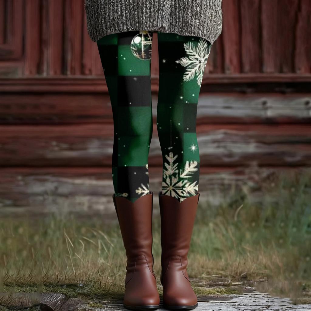 Damen Casual Mode Outdoor Halloween Bedruckte Slim Elastische Yogahose Cropped Hose