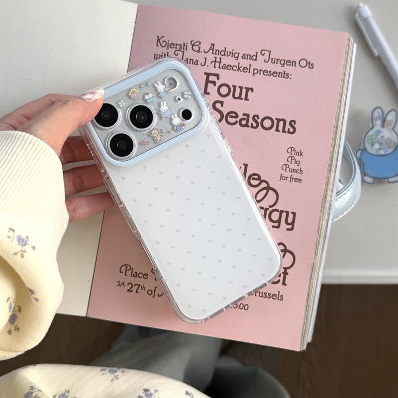 Adorable Rabbit Phone Stand for iPhone 17/16 Pro Max/15 Pro Case