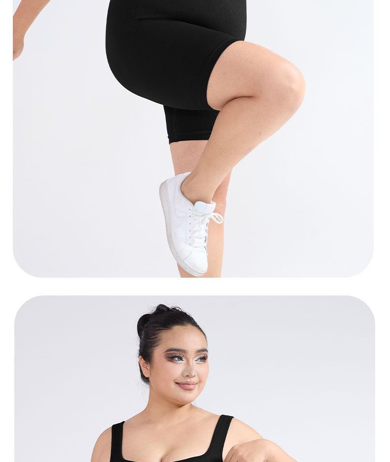 Cross-Border Plus Size Sleeveless Yoga Bodysuit: Body Shaping One-Piece Leotard & Sports Shorts