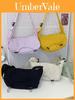 Canvas Casual Nylon Shoulder Bag With Drawstring Closure For Travel And Outdoor Use