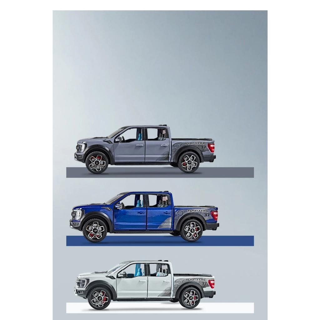1/20 Ford F150 Raptor Picku Truck Alloy Model Car Toy Diecasts Metal Casting Sound and Light Car Toys for Children Vehicle