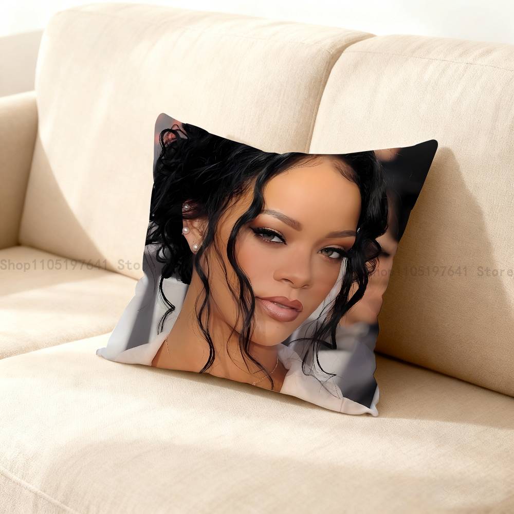 Singer RRihannaES Pillow Case For Sofa Decor Car Office Room Printing Cushion Cover Decorations and Protector