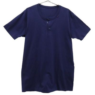 PaPas MANIERE DE HEMING Logo Print Short Sleeve Henry Neck Polo Shirt S Men's Used