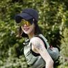 Netz-Baseballkappe mit einziehbarem Schirm, Anglerhut, verstellbarer Sommer-Sonnenhut, Sonnenschutz-Baseballkappe für Damen und Herren