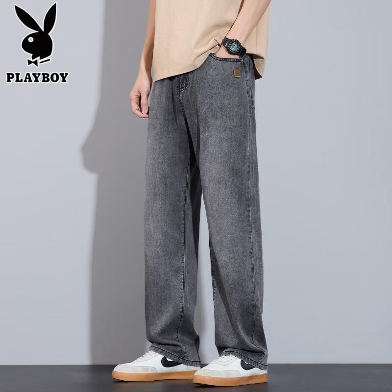 Playboy Men s Tencel Loose Straight-Leg Jeans 31