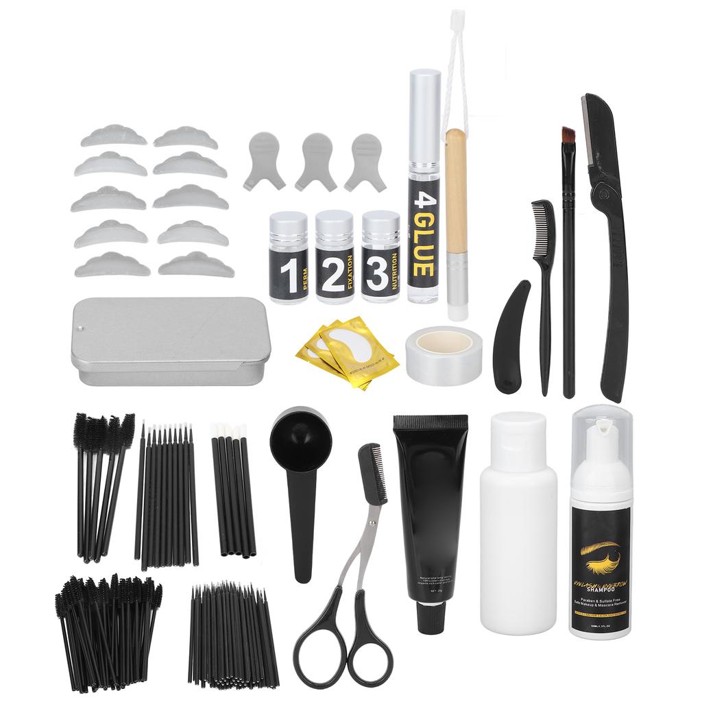 3 in 1 Wasserdichte Augenbrauen-Tönung Dauerwimpernlift Tönungsset Semi-permanentes Wimpern-Curling-Set