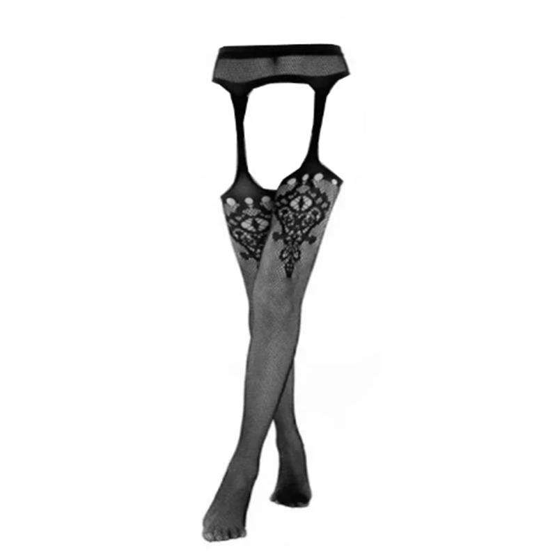 Nero Sexy Rete Giarrettiera Calze Reggicalze Collant Calze a Coscia Estate Sexy Hot Leggings