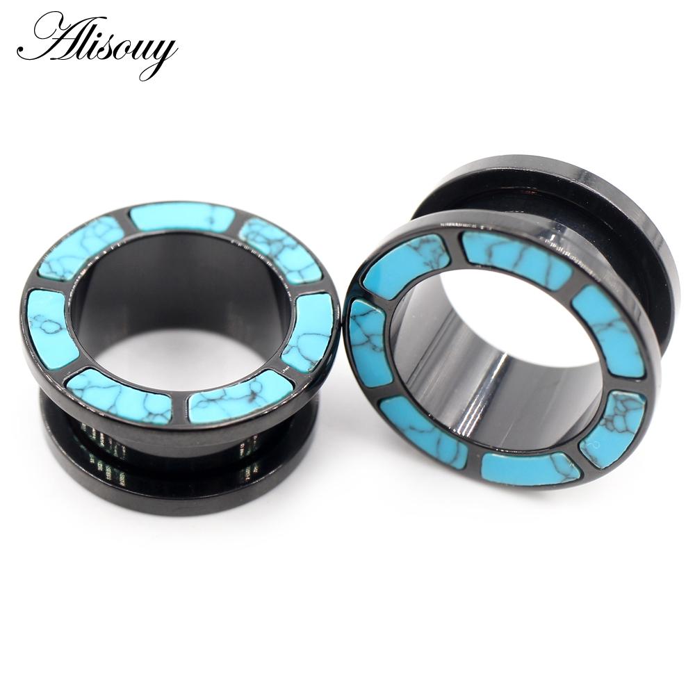 

Alisouy 2 шт., инкрустация камнем из нержавеющей стали, резьба в виде ракушки, ушные манометры, туннели, заглушки, расширитель, носилки, серьги, пирсинг, украшения для тела 12mm