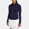 Under Armour Solid Color Breathable Stand Collar Pullover Long Sleeve Sweatshirt Women sweatshirt Navy-Blue 1383614-410