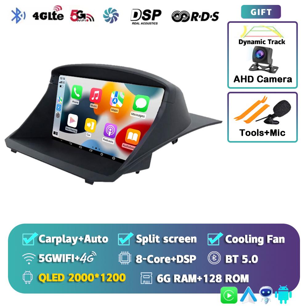 Android 14 Carplay Auto For Ford Fiesta 2009 - 2017 Car Radio Navigation GPS Multimedia Video Player Stereo 360 Camera Head Unit