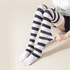 Over Knee Silk Long Socks with Cute Cats Claw Pattern for Daily Wear or Cosplay Striped Thigh High Stockings for Women