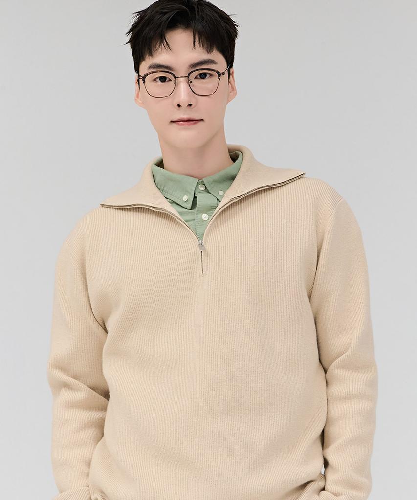 CHASECULT Men'S Half-Zip Sweater - Beige